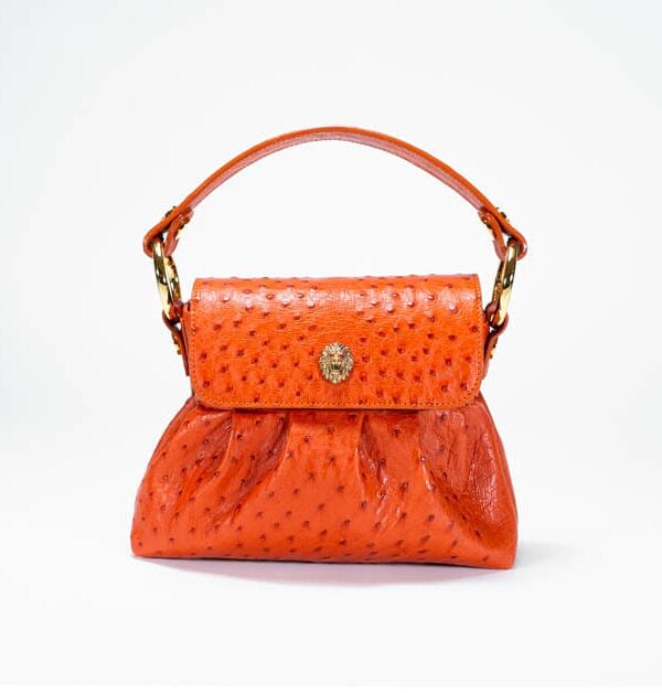 Candy bag ostrich leather