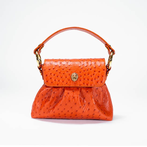 Candy bag ostrich leather